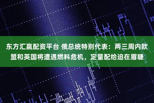 东方汇赢配资平台 俄总统特别代表：两三周内欧盟和英国将遭遇燃料危机，定量配给迫在眉睫